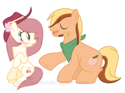 Size: 1135x843 | Tagged: safe, artist:ipandacakes, oc, oc only, oc:henry peach, oc:winter peach, earth pony, pony, female, male, mare, simple background, stallion, transparent background