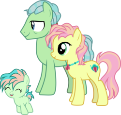 Size: 3161x3000 | Tagged: safe, artist:cloudy glow, beachcomber (g4), coral currents, high tide (g4), earth pony, pony, g4, the hearth's warming club, .ai available, baby, baby pony, background pony, father and child, father and daughter, female, high res, husband and wife, male, mare, mother and child, mother and daughter, parent, sandbar's family, simple background, stallion, transparent background, vector