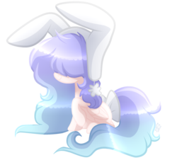 Size: 2304x2080 | Tagged: safe, artist:sugaryicecreammlp, oc, oc only, oc:cotton fluff, pegasus, pony, bunny ears, female, high res, mare, simple background, solo, transparent background