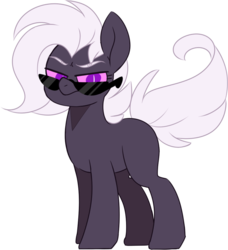 Size: 955x1045 | Tagged: safe, artist:taaffeiite, derpibooru exclusive, oc, oc only, oc:cyberia starlight, earth pony, pony, 2019 community collab, derpibooru community collaboration, colored sclera, female, glare, simple background, solo, sunglasses, transparent background