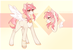 Size: 1024x712 | Tagged: safe, artist:_spacemonkeyz_, oc, oc only, oc:jace, pegasus, pony, bell, bell collar, collar, male, solo, stallion