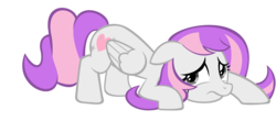 Size: 2181x963 | Tagged: safe, oc, oc only, oc:amethyst lullaby, pegasus, pony, base used, scared, simple background, solo, transparent background