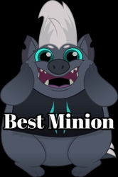 Size: 728x1097 | Tagged: safe, edit, grubber, g4, my little pony: the movie, best minion, cute, grubberbetes, hands on cheeks, looking at you, minion, smiling, text edit
