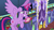 Size: 1280x720 | Tagged: safe, screencap, twilight sparkle, alicorn, pony, g4, my little pony best gift ever, my little pony: friendship is magic, biting, female, flying, hoof biting, magic, magic aura, mare, solo, telekinesis, twilight sparkle (alicorn), twilight's castle