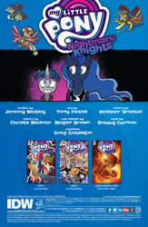 Size: 994x1528 | Tagged: safe, artist:tony fleecs, idw, flash magnus, meadowbrook, princess luna, somnambula, stygian, alicorn, earth pony, pegasus, pony, unicorn, g4, my little pony: nightmare knights, nightmare knights #2, spoiler:comic, female, male, mare, preview, stallion