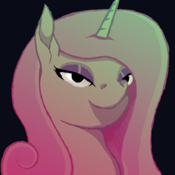 Size: 2000x2000 | Tagged: safe, artist:gangrene, fleur-de-lis, pony, unicorn, g4, bust, eyelashes, eyeshadow, female, high res, looking at you, makeup, mare, simple background, solo