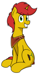 Size: 1150x2150 | Tagged: safe, artist:alexi148, oc, oc only, pony, unicorn, 2019 community collab, derpibooru community collaboration, bandana, clothes, looking at you, male, simple background, smiling, solo, stallion, transparent background