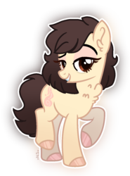 Size: 926x1248 | Tagged: safe, artist:at--ease, oc, oc only, oc:khanh, earth pony, pony, chest fluff, female, mare, simple background, solo, transparent background