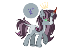 Size: 2000x1500 | Tagged: safe, artist:antiwalkercassie, oc, oc only, pony, unicorn, female, mare, offspring, parent:king sombra, parent:rarity, parents:sombrarity, solo