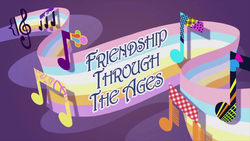 Size: 1920x1080 | Tagged: safe, screencap, equestria girls, friendship through the ages, g4, my little pony equestria girls: rainbow rocks, music notes, no pony, title card