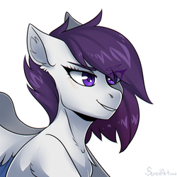 Size: 2300x2300 | Tagged: safe, artist:serodart, oc, oc only, pegasus, pony, commission, ear fluff, female, high res, smiling, solo