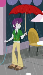 Size: 392x674 | Tagged: safe, screencap, indigo wreath, equestria girls, g4, monday blues, my little pony equestria girls: summertime shorts, background human, clothes, male, pants, shoes, umbrella