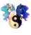 Size: 3800x4200 | Tagged: safe, artist:tetlow-senpai, princess celestia, princess luna, alicorn, pony, g4, day, moon, night, original art, sun, yin-yang