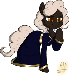 Size: 1024x1042 | Tagged: safe, artist:ladycookie, oc, oc:glitterdust, earth pony, pony, dungeons and dragons, female, mare, pen and paper rpg, robes, rpg, simple background, smiling, smirk, standing, transparent background, wizard