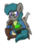 Size: 2550x3300 | Tagged: safe, artist:bbsartboutique, oc, oc only, oc:vanguard velocity, pegasus, pony, fallout, glasses, high res, male, pipboy, stallion