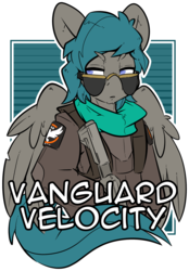 Size: 1280x1839 | Tagged: safe, artist:bbsartboutique, oc, oc only, oc:vanguard velocity, pegasus, pony, gun, sunglasses, the division, weapon