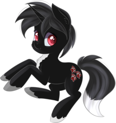 Size: 1647x1738 | Tagged: safe, artist:brok-enwings, oc, oc only, oc:dog whisperer, pony, unicorn, black mane, looking at you, male, simple background, solo, stallion, transparent background, unshorn fetlocks