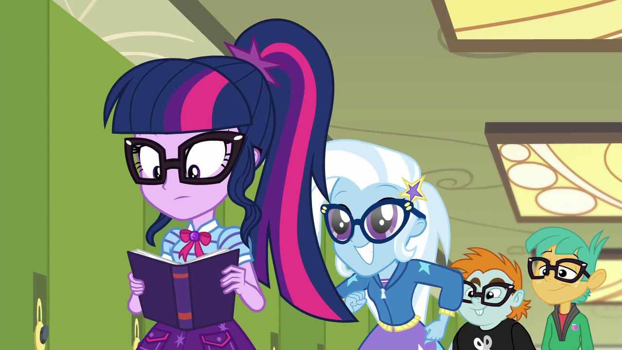 1884886 safe, screencap, scitwi, snails, snips, trixie