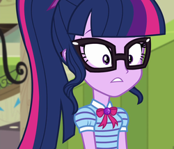 Size: 1260x1080 | Tagged: safe, screencap, sci-twi, twilight sparkle, best trends forever, equestria girls, equestria girls series, g4, best trends forever: twilight sparkle, cropped, female, geode of telekinesis, magical geodes, shrunken pupils, solo