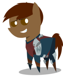 Size: 834x1000 | Tagged: safe, artist:darksoma, oc, oc:liam king, pony, aerrow, clothes, costume, crossover, pointy ponies, random, solo, storm hawks, vector