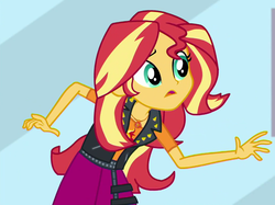 Size: 1036x774 | Tagged: safe, screencap, sunset shimmer, a fine line, equestria girls, g4, my little pony equestria girls: better together, cropped, female, solo