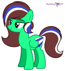 Size: 1024x1125 | Tagged: safe, artist:diamond-chiva, oc, oc only, oc:minty, pegasus, pony, colored wings, female, mare, multicolored wings, simple background, solo, transparent background