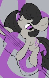 Size: 767x1200 | Tagged: safe, artist:ccc, octavia melody, earth pony, pony, g4, female, musical instrument, one eye closed, solo, wink