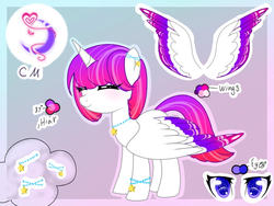 Size: 800x600 | Tagged: safe, artist:naraoflove, oc, oc only, oc:nara, alicorn, pony, female, mare, reference sheet, solo