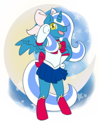 Size: 788x1013 | Tagged: safe, artist:rluie, oc, oc:fleurbelle, alicorn, semi-anthro, alicorn oc, arm hooves, clothes, cosplay, costume, sailor moon (series), simple background, solo, transparent background