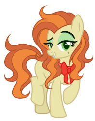 Size: 958x1218 | Tagged: safe, artist:mintoria, oc, oc only, oc:tangerine, earth pony, pony, female, mare, simple background, solo, transparent background