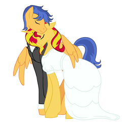 Size: 2473x2409 | Tagged: safe, artist:neighsay, flash sentry, sunset shimmer, g4, female, high res, male, marriage, ship:flashimmer, shipping, straight, wedding