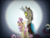 Size: 1024x768 | Tagged: safe, artist:fluttershyfilly-yay, discord, fluttershy, pony, g4, blushing, cute, female, looking at each other, male, moon, night, ship:discoshy, shipping, sky, stars, straight, thick eyebrows