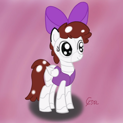 Size: 2048x2048 | Tagged: safe, artist:cityflyer502, oc, oc only, oc:graph travel, pony, robot, robot pony, bow, clothes, high res, prosthetic wing, smiling, vest