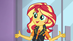 Size: 1920x1080 | Tagged: safe, screencap, sunset shimmer, a fine line, equestria girls, g4, my little pony equestria girls: better together, female, geode of empathy, magical geodes, solo