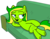 Size: 600x466 | Tagged: safe, artist:didgereethebrony, oc, oc only, oc:boomerang beauty, earth pony, pony, couch, draw me like one of your french girls, solo, titanic, we don't normally wear clothes