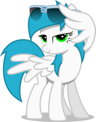 Size: 2437x3095 | Tagged: safe, artist:zylgchs, oc, oc only, oc:cynosura, pegasus, pony, 2019 community collab, derpibooru community collaboration, high res, simple background, solo, sunglasses, transparent background, vector