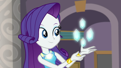 Size: 1920x1080 | Tagged: safe, screencap, rarity, equestria girls, g4, my little pony equestria girls: better together, school of rock, female, geode of shielding, glowing geode, magical geodes, solo
