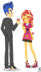 Size: 1519x2635 | Tagged: safe, artist:sparkling-sunset-s08, flash sentry, sunset shimmer, equestria girls, g4, my little pony equestria girls: better together, converse, female, high heels, legs, male, ship:flashimmer, shipping, shoes, sneakers, straight, wrong aspect ratio