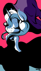 Size: 700x1200 | Tagged: safe, artist:tohupo, trixie, pony, g4, clothes, eyes closed, female, hat, mare, solo, trixie's hat