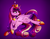 Size: 2856x2208 | Tagged: safe, artist:quefortia, princess cadance, alicorn, pony, g4, female, gradient background, high res, mare, prone, solo