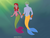 Size: 820x620 | Tagged: safe, artist:azaleasdolls, editor:jdueler11, alizarin bubblegum, celery stalk, mermaid, merman, equestria girls, g4, alizary, background human, female, glasses, holding hands, male, mermaid maker, mermaidized, mermanized, midriff, shipping, species swap, straight, swimming, wat