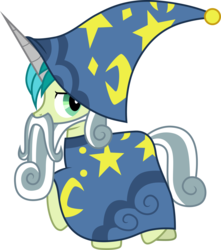 Size: 3000x3388 | Tagged: safe, artist:cloudy glow, sandbar, pony, g4, horse play, clothes, costume, high res, male, solo, star swirl the bearded costume, vector