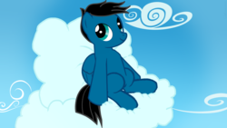 Size: 3840x2160 | Tagged: safe, artist:agkandphotomaker2000, oc, oc only, oc:pony video maker, pegasus, pony, cloud, cute pegasus is cute, high res, solo