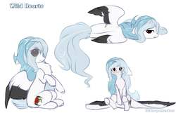 Size: 2000x1284 | Tagged: safe, artist:php146, oc, oc only, oc:wild hearts, pegasus, pony, chibi, female, mare, prone, simple background, solo, two toned wings, white background