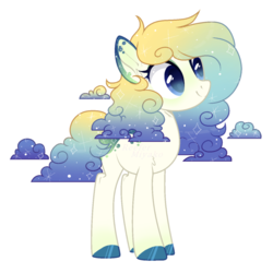 Size: 1024x1024 | Tagged: safe, artist:_spacemonkeyz_, oc, oc only, oc:yoga, original species, pony, augmented mane, female, mare, simple background, solo, transparent background