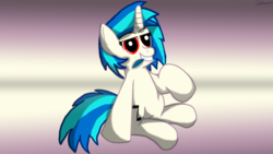 Size: 1920x1080 | Tagged: safe, artist:agkandphotomaker2000, dj pon-3, vinyl scratch, pony, g4, feather, female, solo