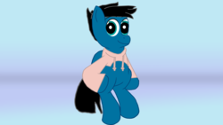 Size: 3840x2160 | Tagged: safe, artist:agkandphotomaker2000, oc, oc only, oc:pony video maker, pegasus, pony, bipedal, drawing, high res, hoof on hip, looking at you, male, solo, sweater meme