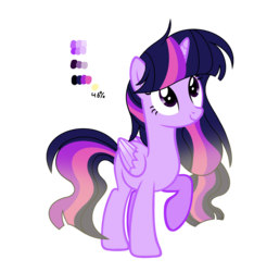Size: 2296x2456 | Tagged: dead source, safe, artist:rainbows-skies, twilight sparkle, alicorn, pony, g4, female, high res, reference sheet, simple background, solo, transparent background, twilight sparkle (alicorn)
