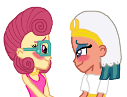 Size: 752x574 | Tagged: safe, artist:fernandash, artist:ktd1993, posey shy, somnambula, equestria girls, g4, base used, blushing, crack shipping, equestria girls-ified, female, infidelity, lesbian, shipping, shynambula