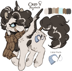 Size: 736x729 | Tagged: safe, artist:uberstress, oc, oc only, oc:oreo, pegasus, pony, clothes, female, mare, scarf, solo